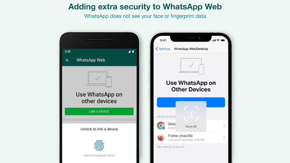 WhatsApp añade capa de seguridad biométrica para Web, enlace de aplicaciones de escritorio