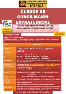 CURSO DE CONCILIACION EXTRAJUDICIAL - AGOSTO - 2015