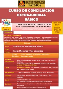banner CURSO DE CONCILIACION EXTRAJUDICIAL - DICIEMBRE 2015-