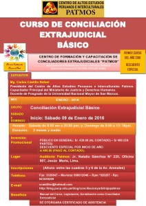 banner CURSO DE CONCILIACION EXTRAJUDICIAL - ENERO 2016