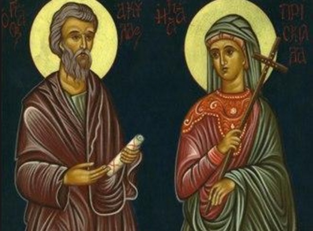 Priscila y Áquila esposos discipulos de San Pablo krouillong comunion en la mano sacrilegio