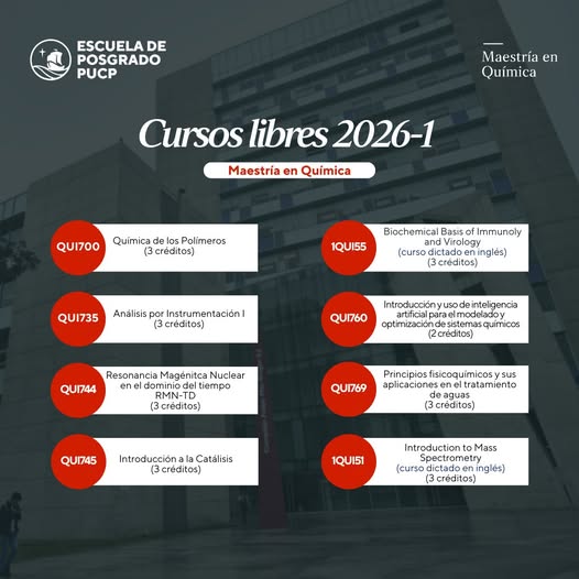 cursos libres 2026-1 Maestria Quimica PUCP