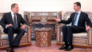 El ministro de Relaciones Exteriores ruso, Sergei Lavrov, y el presidente sirio, Bashar Al Assad, en Damasco (2012): viejos aliados.