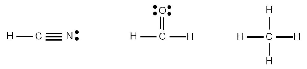 HCN formaldehido y metano