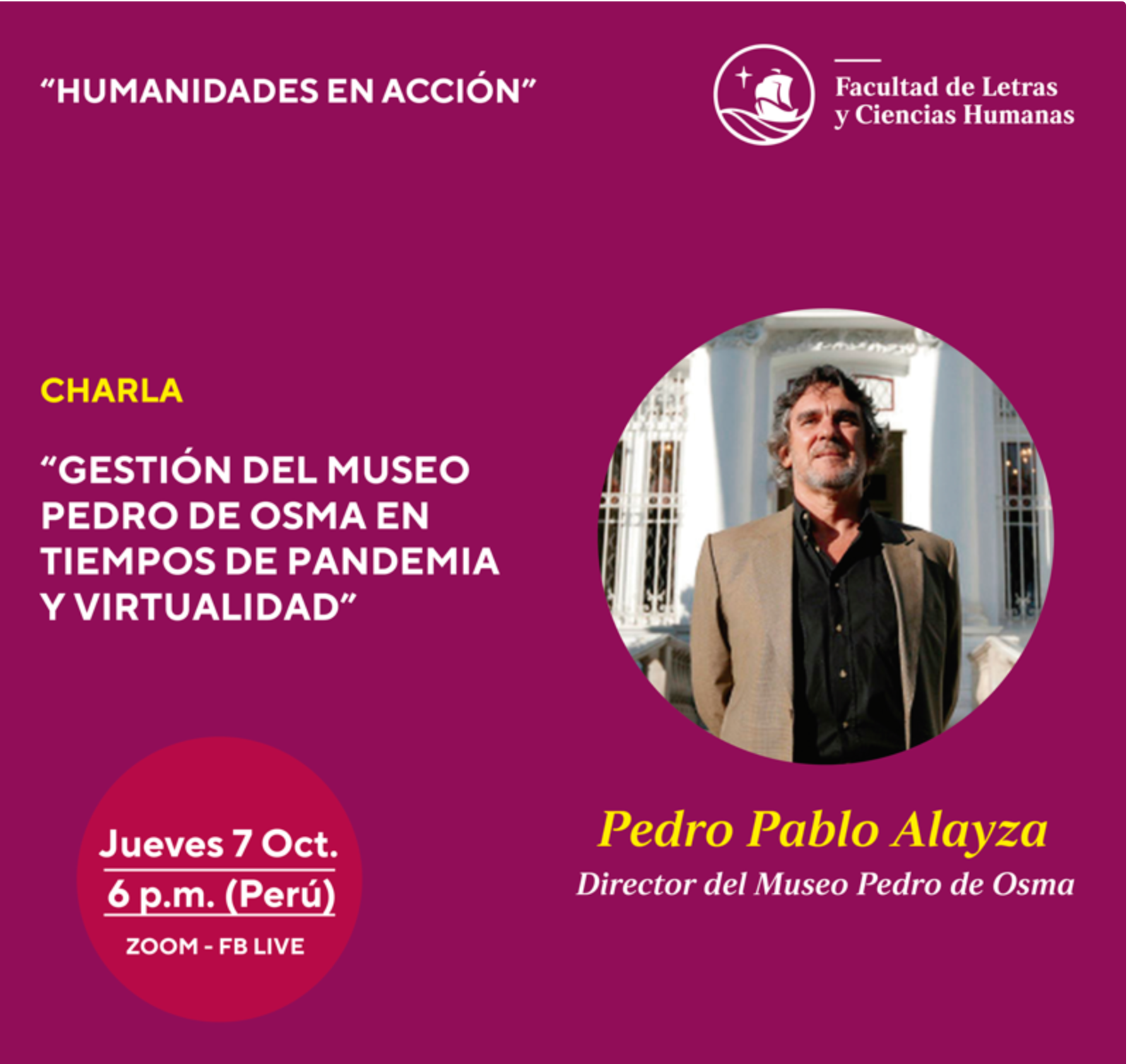 Humanidades en Acción: “Gestión del Museo Pedro de Osma en tiempos de pandemia y virtualidad” [video]