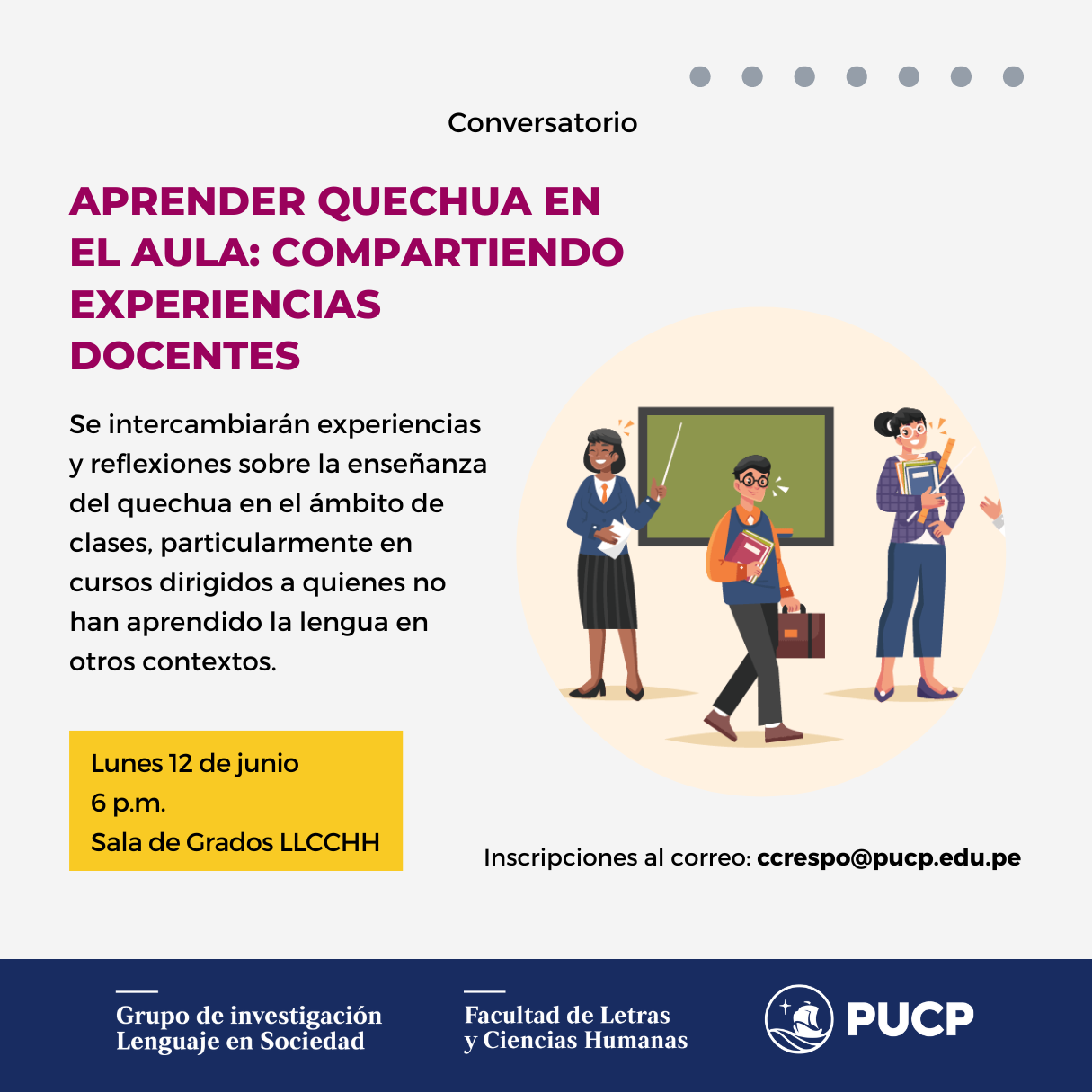 Conversatorio: “Aprender quechua en el aula: compartiendo experiencias docentes”