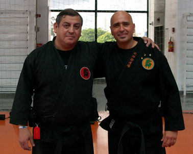 El Shidoshi Juan R. Rodriguez Flores con el Shihan Pedro Fleitas