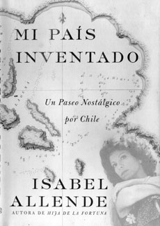 Una de las portadas del libro "Mi país inventado", en que la escritora chilena Isabel Allende reconoce la usurpación del nombre "pisco" para denominar al aguardiente chileno