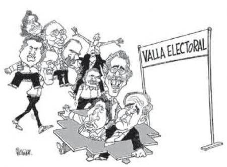 Caricatura de Molina. Fuente: El Comercio, 13 de diciembre de 2010, pág. a8