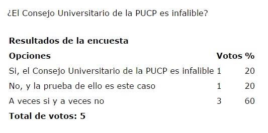 ¿El Consejo Universitario de la PUCP es infalible?