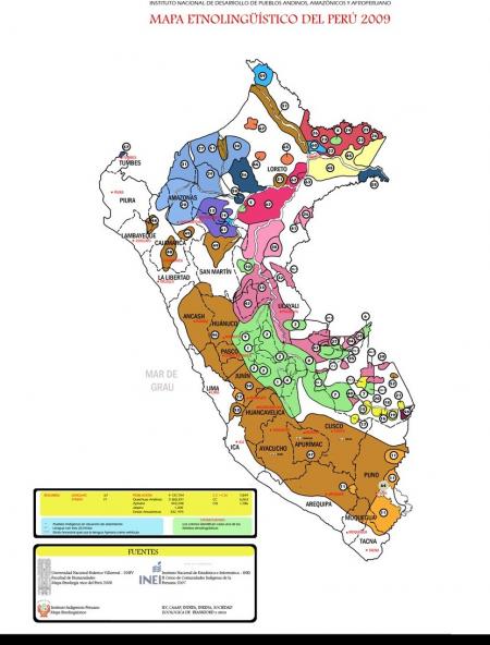 Mapa Etnolinguistico Perú 2009