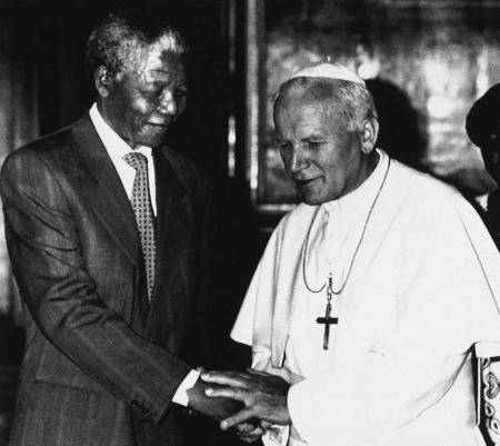 Mandela y Juan Pablo II