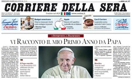 Corriere della Sera intervista Papa Francesco