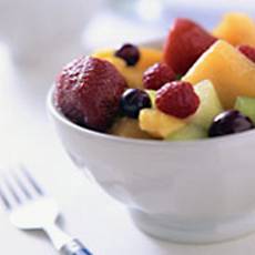fruta con yogurt