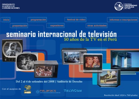seminario internacional de television: 50 años de la television en el Perú