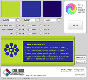Color Wheel, esquema automático para aplicaciones en web