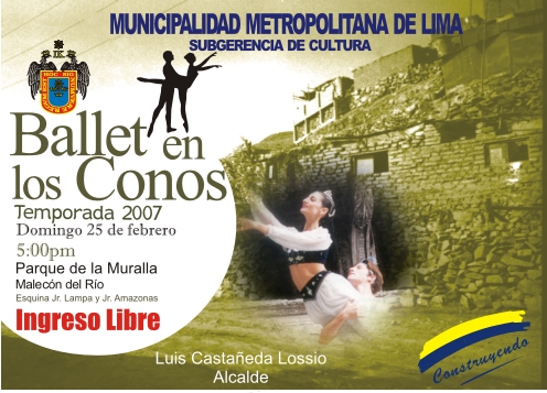 Ballet Municipal de Lima Fuente:http://www.munlima.gob.pe/actividades/ballet%20en%20los%20conos%202007.jpg