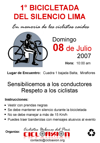 Bicicletada en Silencio fuente: http://cicloaxion.org/images/imagenes/volante.png